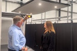 Caroline Nokes with NexGen Managing Director, looking at how the heating technology works