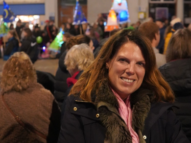 Caroline at the Winter Carnival and Lantern Parade