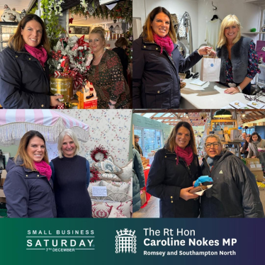 Caroline with small businesses across Romsey and Southampton North